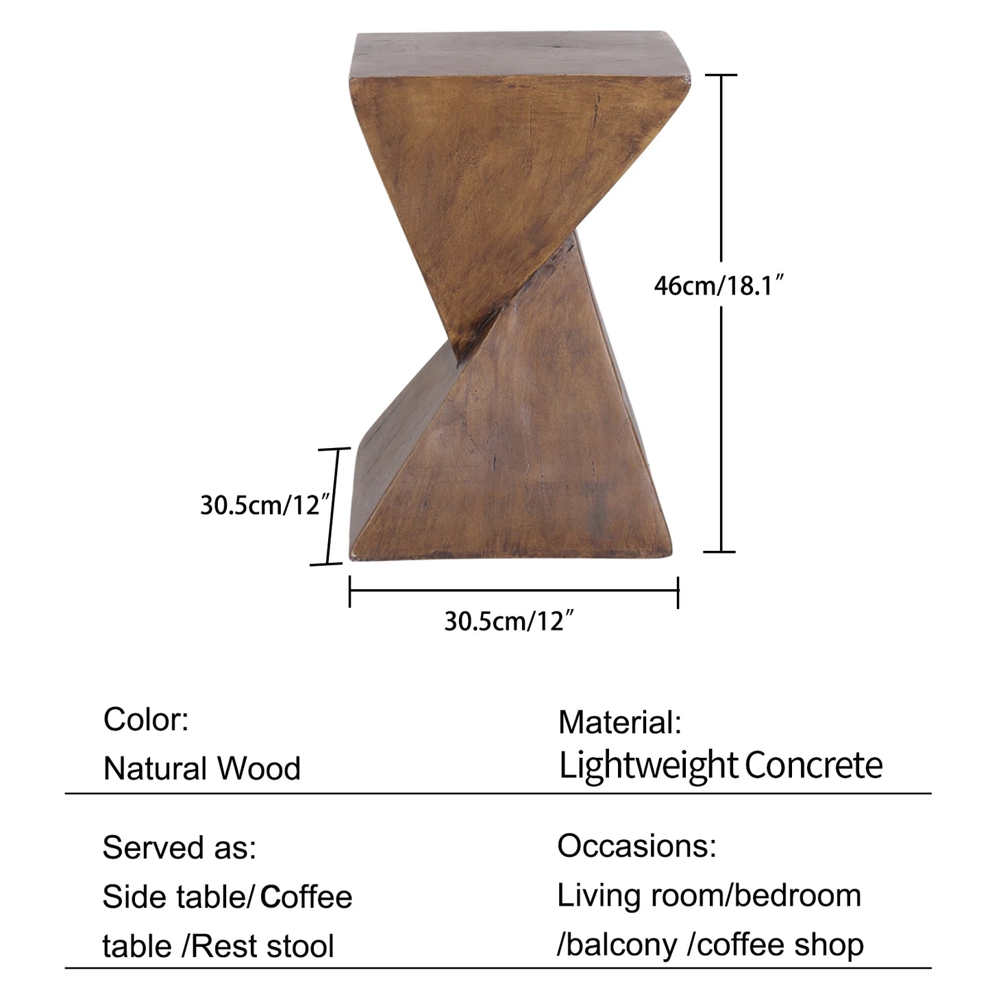 Aurella Hourglass Table
